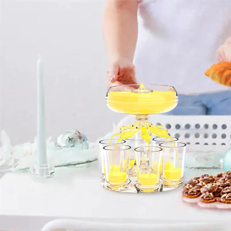 Automatic Party 6 Shot Glass Dispenser Holder