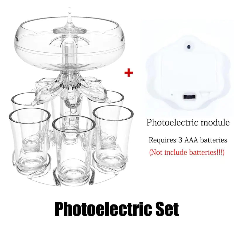 Automatic Party 6 Shot Glass Dispenser Holder