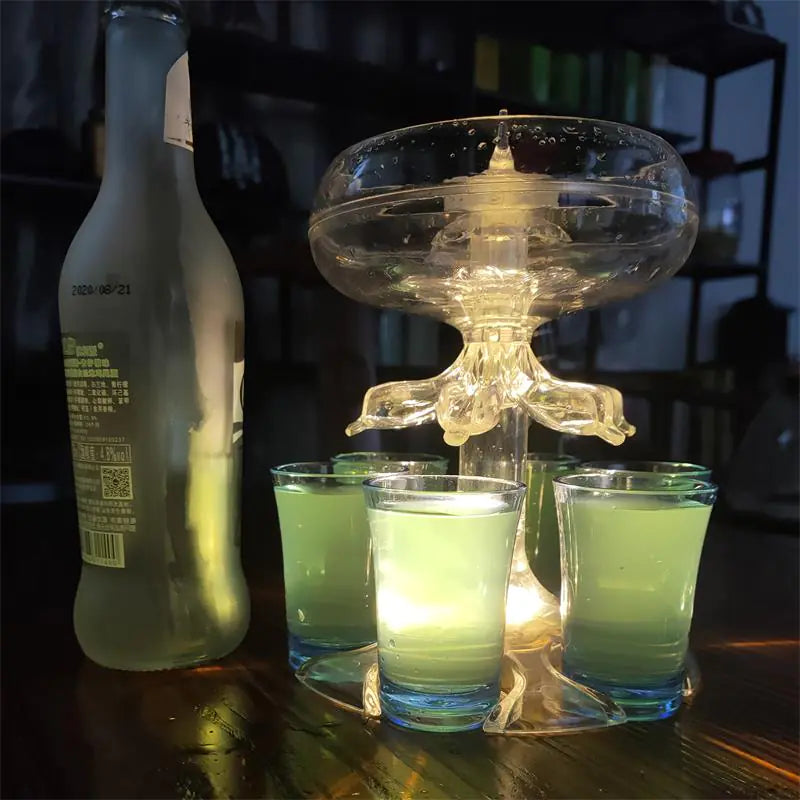 Automatic Party 6 Shot Glass Dispenser Holder