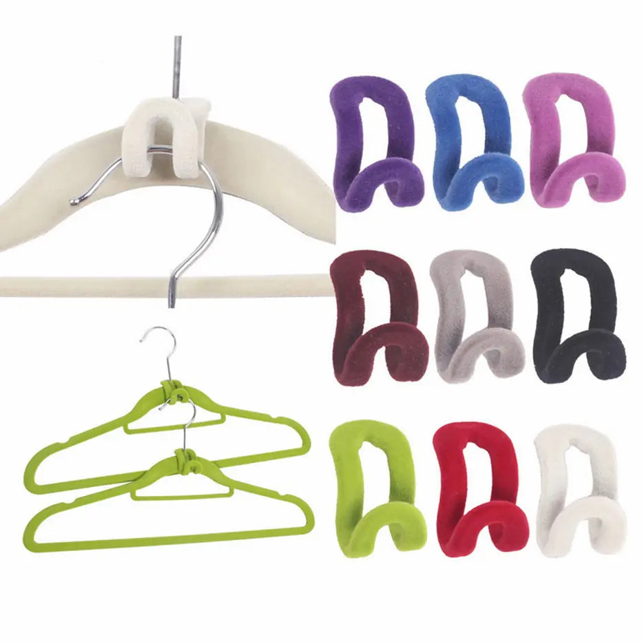 4/6/10Pcs Antislip Clothes Hanger Closet Organizer Storage Rack Holder Connection Hook home Wardrobe Space Save Clothes Hanger