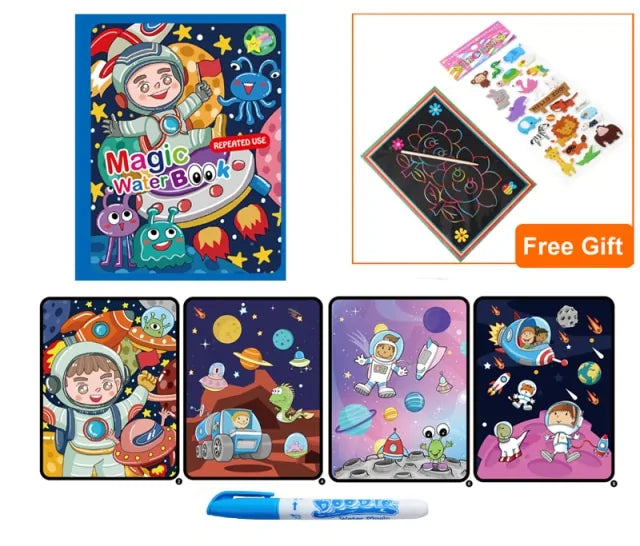 Magic Water Drawing Coloring Book