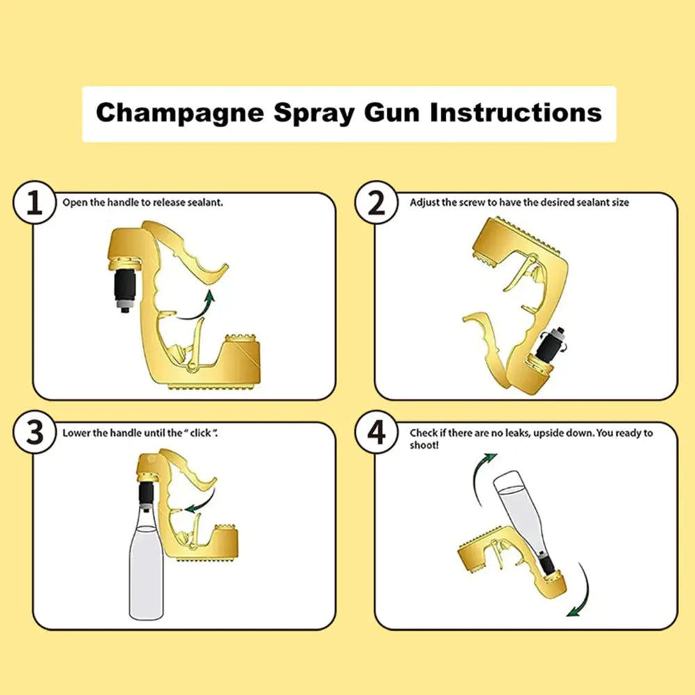 Stylish Beer Party Gun Champagne Spray Gun - Champagne Gun, 4th Generation Champagne Gun Shooter Beer Spray Gun Adjustable Sparkling Alcohol Gun for Party Club Bar Festival Birthday Wedding Christmas, Alcohol Dispenser.