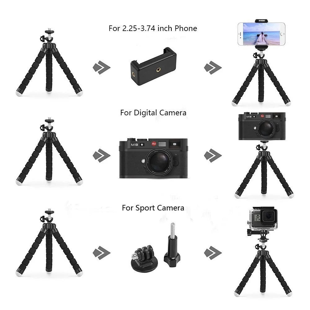 Flexible Gorillapod Octopus small Tripod For Phone Camera recordings.