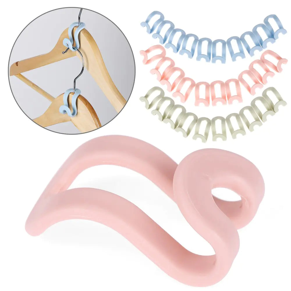 4/6/10Pcs Antislip Clothes Hanger Closet Organizer Storage Rack Holder Connection Hook home Wardrobe Space Save Clothes Hanger