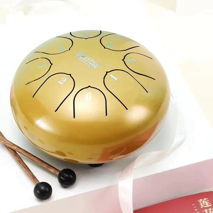 Steel Chakra Tongue Drum - 6 Inch 8 Notes G Tune