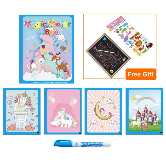 Magic Water Drawing Coloring Book
