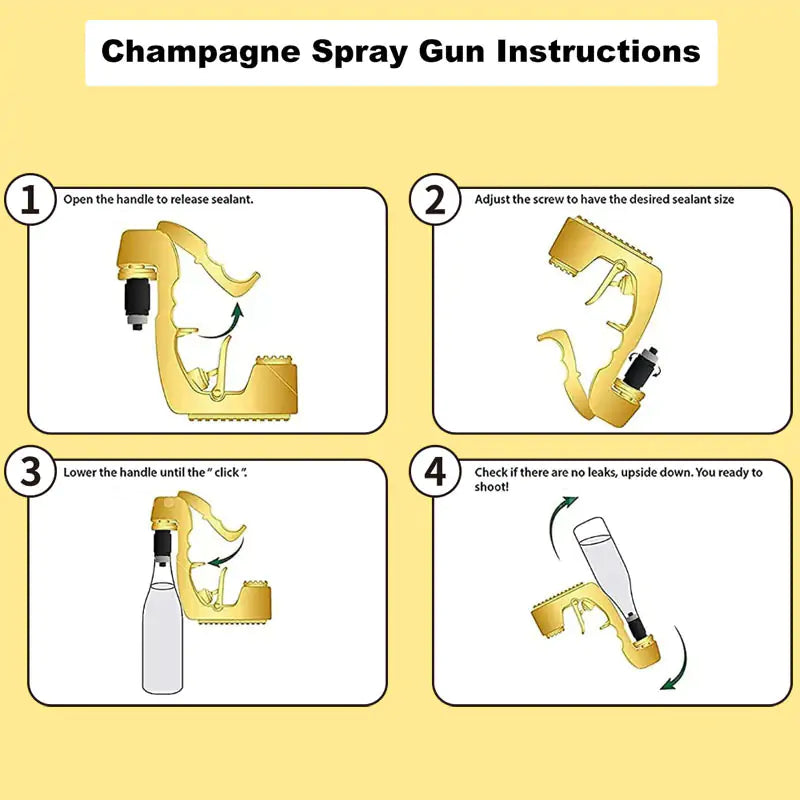 Simple Champagne Gun,3rd Generation Champagne Gun Shooter Beer Spray Gun Adjustable Sparkling Alcohol Gun for Party Club Bar Festival Birthday Wedding Christmas, Alcohol Dispenser.