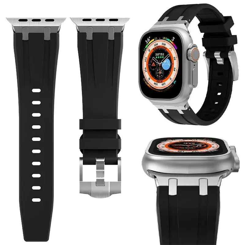 Silicone Band Compatible with Apple Watch. Men / Women . Soft Silicone Sport Strap Bracelet Bands