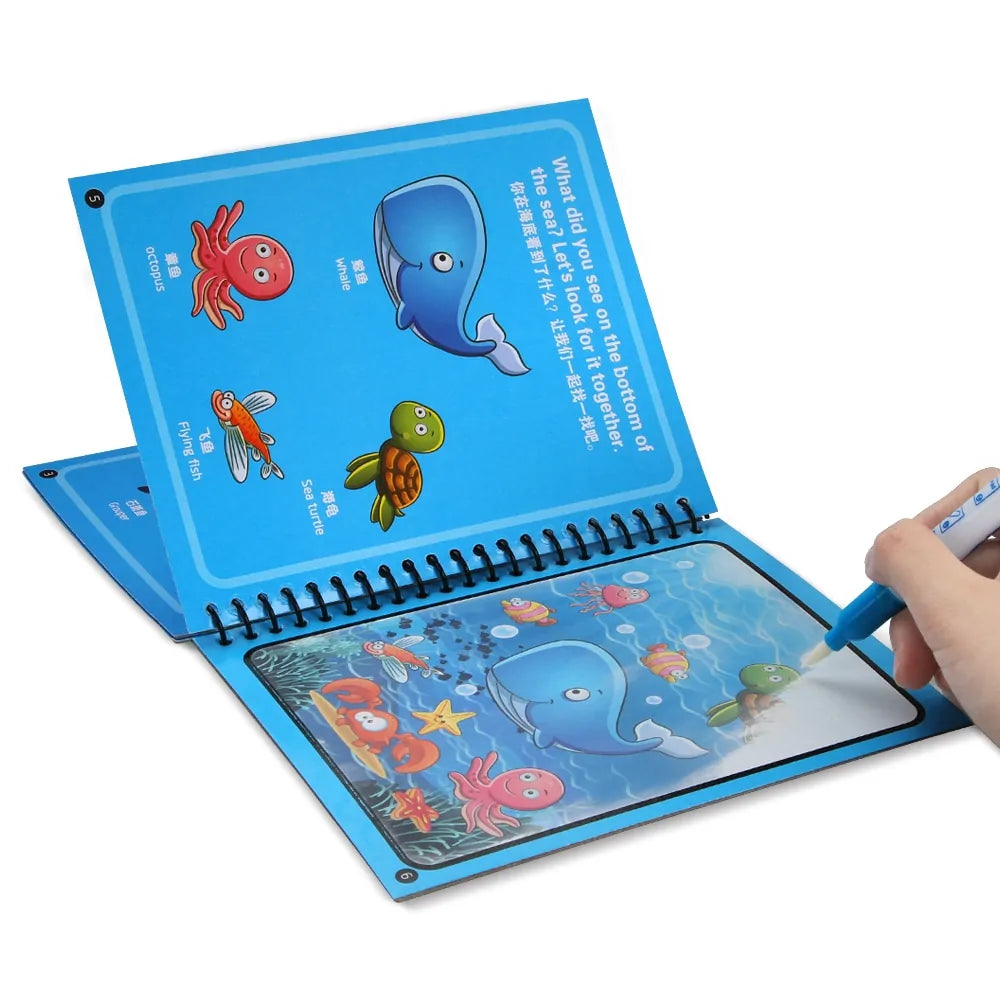 Magic Water Drawing Coloring Book