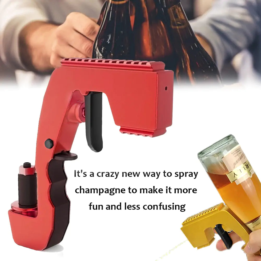 Simple Champagne Gun,3rd Generation Champagne Gun Shooter Beer Spray Gun Adjustable Sparkling Alcohol Gun for Party Club Bar Festival Birthday Wedding Christmas, Alcohol Dispenser.