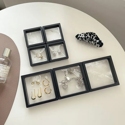 3D Floating Display 10 Pieces Set-  Floating Display Case  Floating Jewelry Frame Display Holder 3D Floating Stands Set Coin Display Frame Holders Clear Jewelry Display Box for Chip Jewelry Pin Medallion Ring Display Case