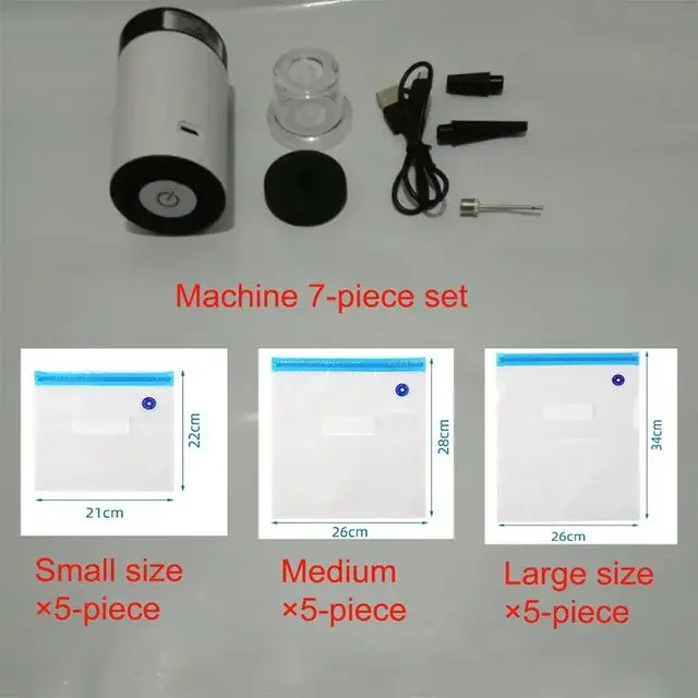 2024 Portable Handheld Food Vacuum Sealer Kit