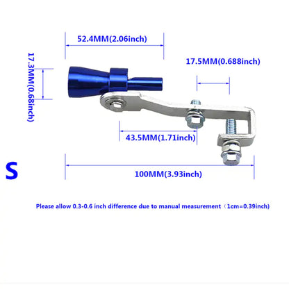 Car Turbo Exhaust Whistler , Exhaust Pipe Whistler, Aluminum alloy Turbo Whistle Sound Cat back Muffler Exhaust Pipe Tip Insert Whistler Accessory for Cars ,Motorcycles ,& trucks