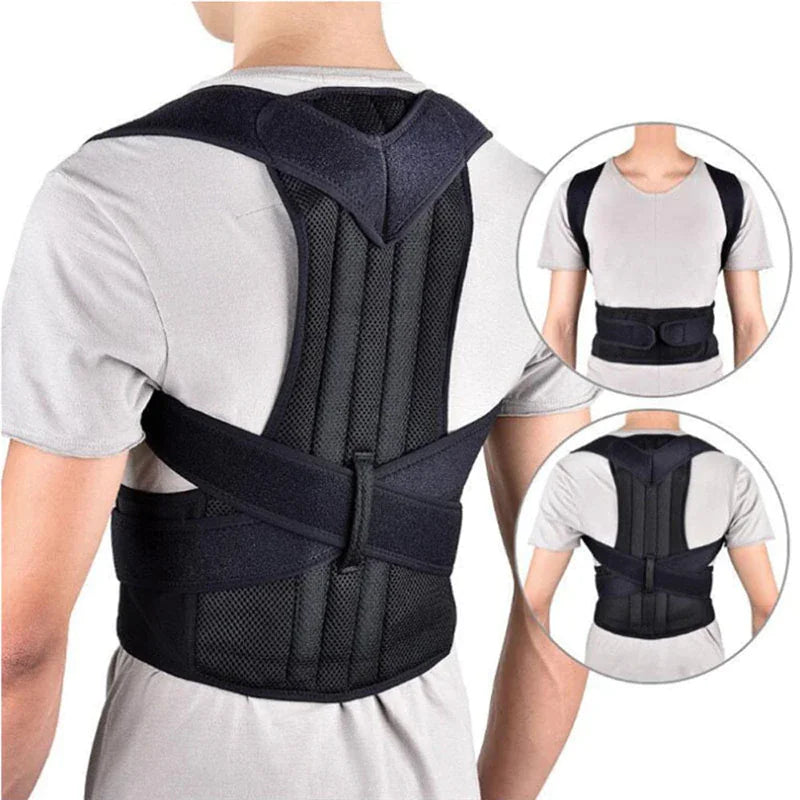 Adjustable Posture Corrector Low Back Support Shoulder Brace Belt For Men Women