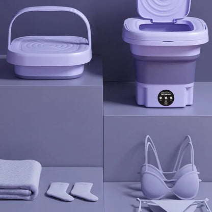 8L Foldable Washing Machine- Portable Washing Machine, Laundry Washer with 3 Modes Cleaning for Underwear, Baby Clothes, Sock, Small Delicates . Foldable Washer and Dryer Combo for Apartment, Home, Hotel, Camping,R v Life.