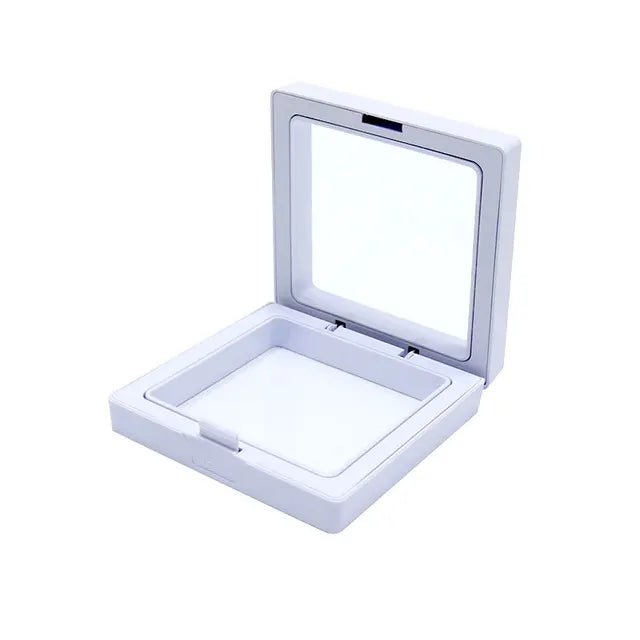 3D Floating Display 10 Pieces Set-  Floating Display Case  Floating Jewelry Frame Display Holder 3D Floating Stands Set Coin Display Frame Holders Clear Jewelry Display Box for Chip Jewelry Pin Medallion Ring Display Case