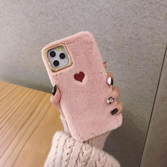 Cute Fluffy Heart Phone Case