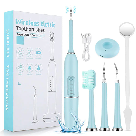 Cordless Waterproof Electric Dental Calculus remover. Ultrasonic Scaler Unites with Accessories Kit for Total Hygienic Teeth Cleaning  .