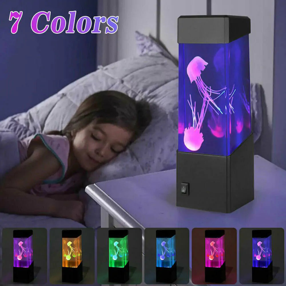 Best Jellyfish Aquarium Lamp- Jellyfish Lamp, LED Jellyfish Tank Table Lamp with 7 Color Changing,Night Light , Table Lamp,  Gift for Kids, for Home ,Office,  Birthday Decoration and more.