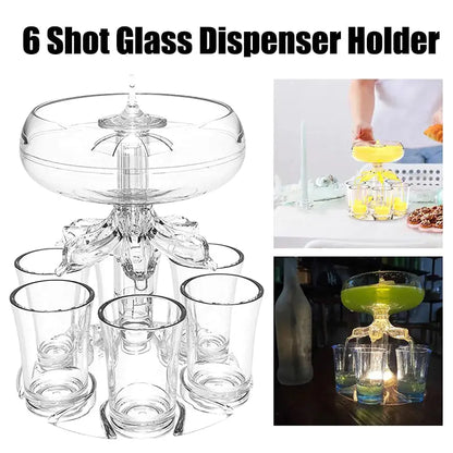Party 6 Shot Glass Dispenser Holder